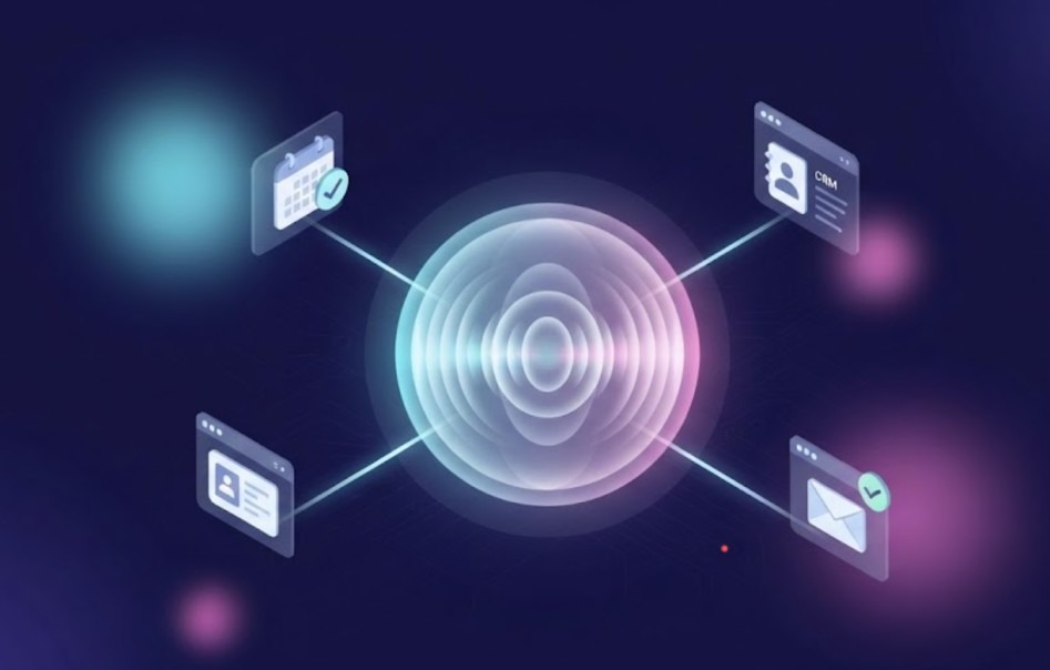 AI voice agent connected to CRM, calendar, and email